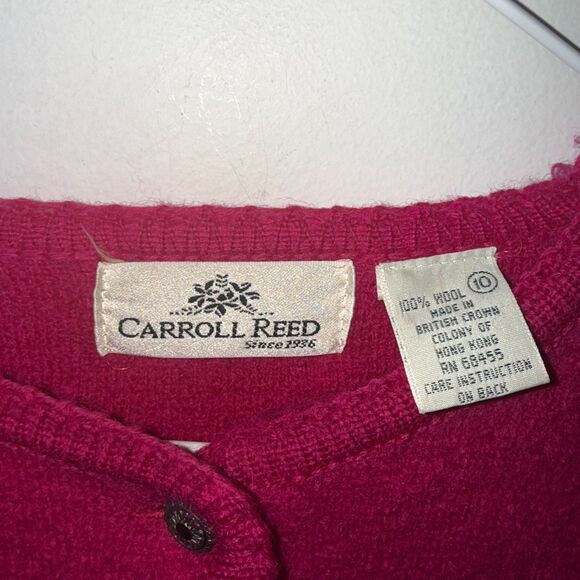Carol Reed Boiled Wool Cropped Jacket - Magenta 10 - Picture 5 of 6